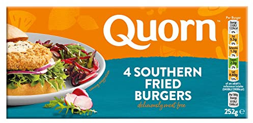 Quorn Meat Free Southern Fried Chicken Burgers, 4 x 63g (Frozen)
