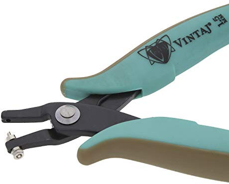 The Beadsmith Vintaj Tools Pince perforatrice en métal de 1,5 mm avec Protection de jauge – Créer des Trous Propres – pour tôle de Calibre 22 ou Plus Fin – Ne Convient Pas pour Les métaux Plus épais