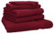 Betz Premium Frottier Handtuch-Set 5-teilig - 1x Liegetücher - 2X Handtücher - 1x Gästetücher - 1x Waschhandschuh - Farbe dunkelrot