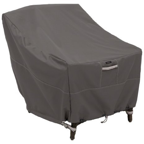 Classic Accessories Ravenna Gartenstuhl Schutzhülle, Abdeckung Gartenmöbel, Reißfestes Material mit Belüftungsöffnungen, Schutz vor Allen Wetterbedingungen, Cover Taupe (85 x 80 x 91 cm), Grau