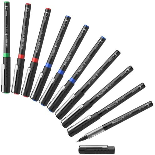 Schneider Tintenroller XTRA 823 Schreibfarbe farbsortiert (4x schwarz, 3x blau, 2x rot, 1x grun)
