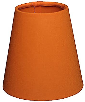 Lampenschirm Aufstecker Orange Kronleuchter Klemmschirm - (A) Ø 11cm unten - (B) Ø 7cm Oben