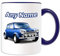 Personalised Gift - Blue Mini Cooper Mug (Transport Design Theme, Colour Options) - Any Name / Message on Your Unique - Hatch Convertible Clubman Countryman Coupe Roadster Paceman Vehicle Car Automobile Cute Driver by UniGift