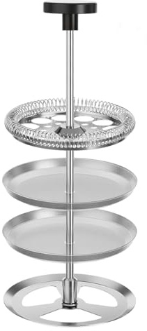 French Press Filter Set, French Press Ersatzfiltersieb, 1 L, 8 Tassen | Wiederverwendbare Edelstahl Mesh-Ersatz für Kaffeedrücker, Extra GAZETARO (GAZETARO 1 L- Plunger + Filter)