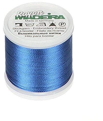 Madeira Rayon No.40 Maschinenstickgarn, 200 Meter Länge, #1133 Blau