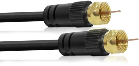 Cable Mountain 0.5m Gold Plated F Type Male to Male Satellite Coaxial Cable