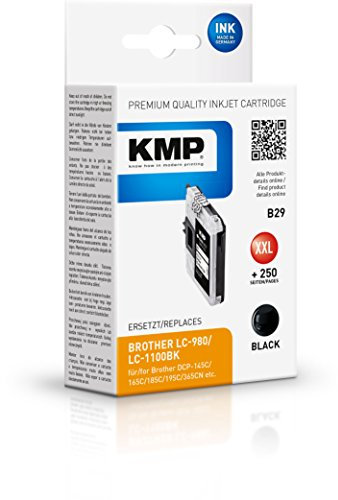 KMP Tintenkartusche für Brother DCP-145/165C, B29, Schwarz