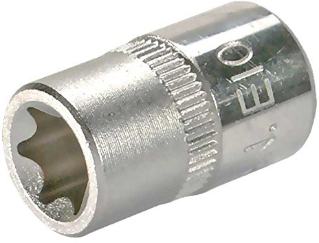 SW-Stahl 05462L Steckschlüsseleinsatz E8, 1/4 Zoll E-Profil Nuss | Chrom-Vanadium-Stahl, Matt Verchromt, 25 mm Länge, 6,3 mm Antriebs-Vierkant, E-Profil Außen-Torx Einsatz