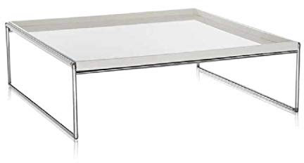 Kartell Trays Side Table Tavolino, PMMA, Bianco, 81 x 81 x 25 cm