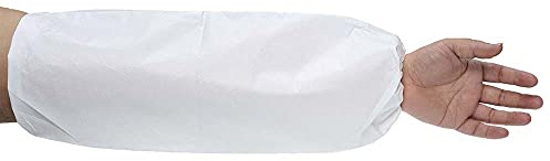 Portwest ST43 BizTex Microporous Sleeve Cover Type PB[6] (150 Pairs) | White, One Size, CE Certified, EN 1149-5, EN 13034, UKCA, Secure Fit, Elasticated Cuffs, Anti-Static, Breathable