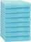 Betz 8 Stück Handtücher Set Größe 50 x 100 cm Handtuch Premium 100% Baumwolle Farbe türkis