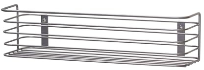 Household Essentials 1226-1 Long Basket Door Mount Cabinet Organizer | Mounts to Solid Cabinet Doors or Walls