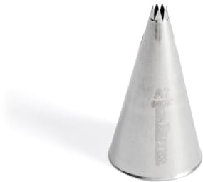 DeBuyer 2112.04N Sterntullen ohne Falz, Edelstahl, Silber, 15 x 15 x 2 cm | Aus Edelstahl, ideal zum Dekorieren, Füllen und Füllen, nahtlos für perfekte Hygiene, passt sich an die Gebäckbeutel an