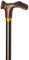 Gehstock Gehhilfe Leichtmetall mit anatomischem Comfort-Griff Bronze (Links)