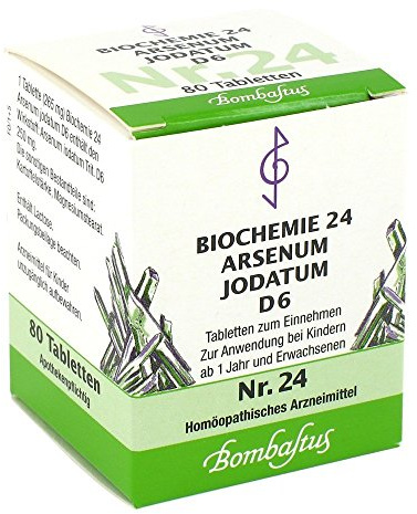 Biochemie 24 Arsenum Jodatum D 6 Tabletten, 80 St