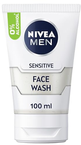 NIVEA MEN Sensitive Face Wash with Zero Percent Alcohol, 6x100 ml