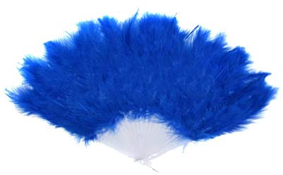 Yudu Federfächer Dekofächer Handfächer Fächer Tanzen-Fächer (blau)