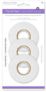 Multicraft Imports Multicraft 3D Pop Dot dual-Adhesive Schaumstoff Halterung Tape-.25-inch, 375-inch und .5-inch 2YD, je andere, Mehrfarbig