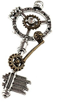 Steampunk Anhänger in Form eines Schlüssels 1 Stück von Vintageparts, DIY-Schmuck