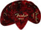 Fender 351 Shape Premium Plektren (12 Stück) für E-Gitarre, Akustikgitarre, Mandoline und Bass 351 - Heavy Rot (Moto)