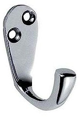 Carlisle Brass AA26CP/BP AA26CP Victorian Single Robe Hook, Polished Chrome