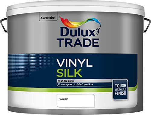 Dulux Trade Vinyl Silk White 10L