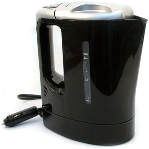 24V Electric Portable Car Kettle - For Van, Car, Lorry | Lighter, 800Ml Plug In Motor Black Volt | Plug Into Cigarette, Lighter Charger | Portable Travel Kettle | Fast Boil