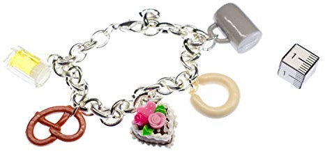 Miniblings Oktoberfest Armband Helles Weißwurst Maß Brezel Lebkuchenherz Bayern - Modeschmuck handmade - Damen Mädchen Bettelarmband
