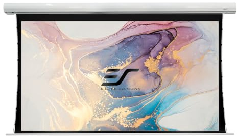 Elite Screens Motor Beamer Leinwand Saker Tab Tension White, Bildgröße: 266 x 149 cm Vorl.-50 cm, 16:9 Format 120 inches, AcousticPro-UHD Cloth, SKT120XH-E20-AUHD