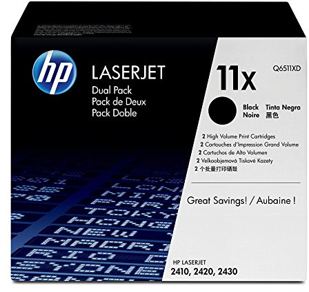 HP 11X 2er-Pack schwarz Original LaserJet Tonerkartuschen mit hoher Reichweite