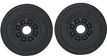 Hantelscheiben hochwertige Kunststoff Zement 30mm Bohrung Gewichte Auswahl: 2x1,25kg / 2x2,5kg / 2x5kg / 2x10kg / 2x15kg (2 x 1,25 Kg)