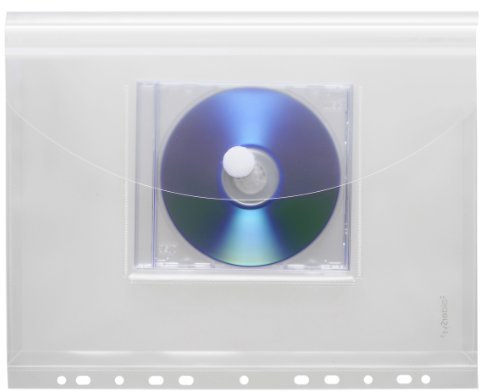 Transparent-Umschlag, Dehnfalte, Abheftrand, CD-Tasche, A4, PP farbl.transp, 10 Stück