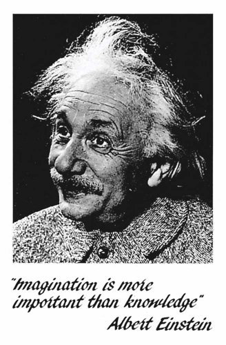 empireposter Albert Einstein - Imagination - Plakat Druck Poster Prints - Grösse 61x91,5 cm + Wechselrahmen, Shinsuke® Maxi MDF schwarz, Acryl-Scheibe