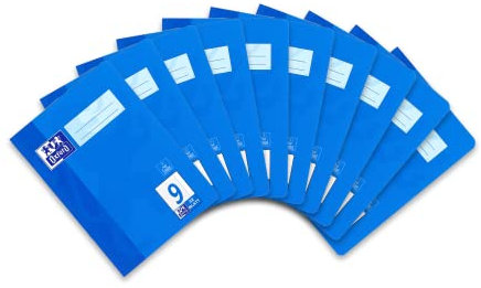 Oxford Schulheft A5, 32 Blatt, Lineatur 9, liniert mit Rand, 10 Stück