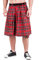 The Rock Shop Schottischer Kilt Tartan Red - Tartanmuster Rot bis 4XL (XL/XXL)
