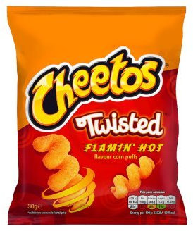 British - Cheetos Twisted Flamin' Hot Flavour - Case Of 30 x 30g