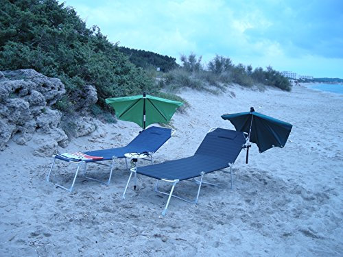 Unbekannt Westfield Relax - Wellness - - ALU - Strand - DREIBEIN Liege ANTHRAZIT + FÄCHERSCHIRM Holly - Farbe : HELL GRÜN Video: https://Vimeo.com/249523750 -