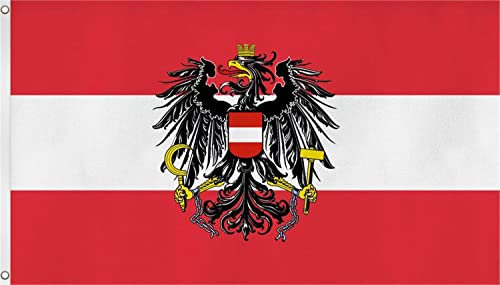 Fahne mit Messingösen 90 x 150, 150 x 250 oder 300 x 500 cm wählbar Farbe Österreich Größe 150 x 250