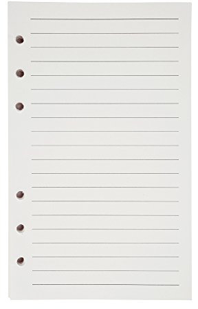 Linie Papier A6 6 Löcher Nachfüllpapier Leere Nachfüllseiten Refill Paper Ersatzblätter für Notizen DIY Bullet Journal Skizze Malerei, Insgesamt 200 Seiten