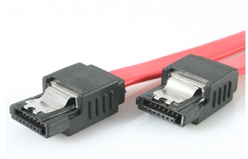 StarTech 24in Latching SATA Cable, Red, Serial ATA 150/300/600 (LSATA24)