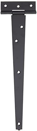 Duratool D00915 T-Hinges Black Zinc Plated 10 (254mm) 2 Pack