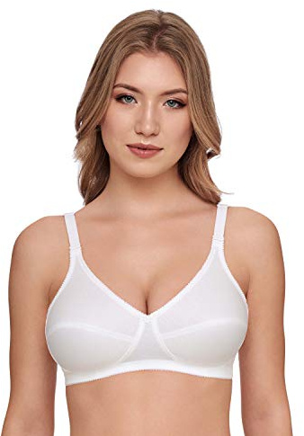 SUSA Damen Standard BH, Halbtransparent, Weiß, A95