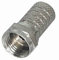 MANAX® F-Stecker Länge 20 mm gerändelte Version vernickelt für Kabel-Ø 6,0 mm - 10 Stück