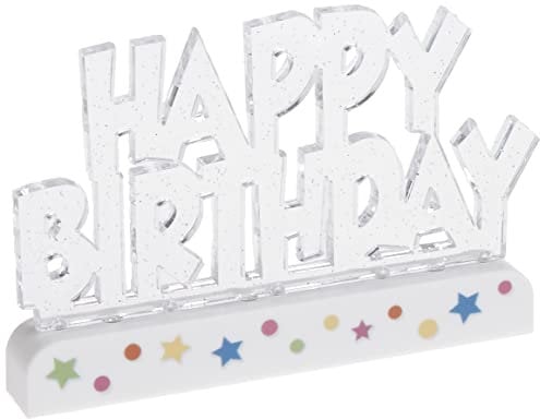 Unique Party 37043 - Flashing Happy Birthday Cake Topper