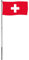 BRUBAKER Aluminium Fahnenmast Flaggenmast 6 m inklusive Deutschland Flagge + Schweiz Flagge 150 x 90 cm und Bodenhülse