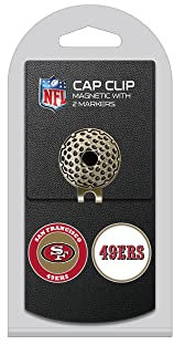 Team Golf NFL Golf Cap Clip mit 2 abnehmbaren doppelseitigen Emaille-Magnetballmarkern, lässt Sich leicht an Hüten befestigen