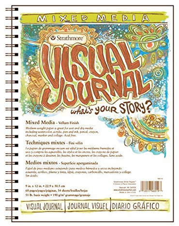 Strathmore Visual Journal Mixed Media Pergamentpapier, 22,9 x 30,5 cm, 34 Blatt, Acryl, durchsichtig