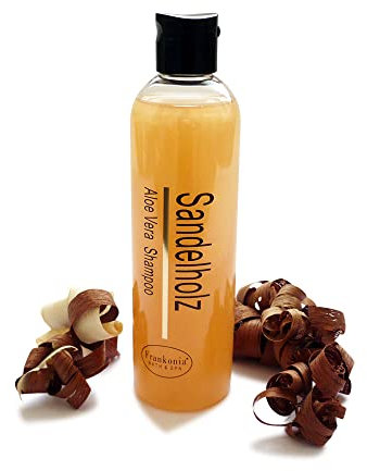 Frankonia BATH & SPA Pflege Shampoo Sandelholz mit Aloe Vera 250ml. Ohne Silikon. Für glänzendes voluminöses Haar. Toller Sandelholzduft
