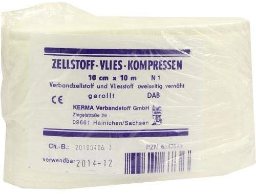 ZELLSTOFF VLIES Kompressen unste.10 cmx10 m Rolle 1 St