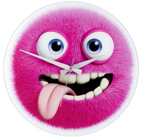 WENKO 21364100 Wanduhr Monster - Gehärtetes Glas, 37 x 3 x 37 cm